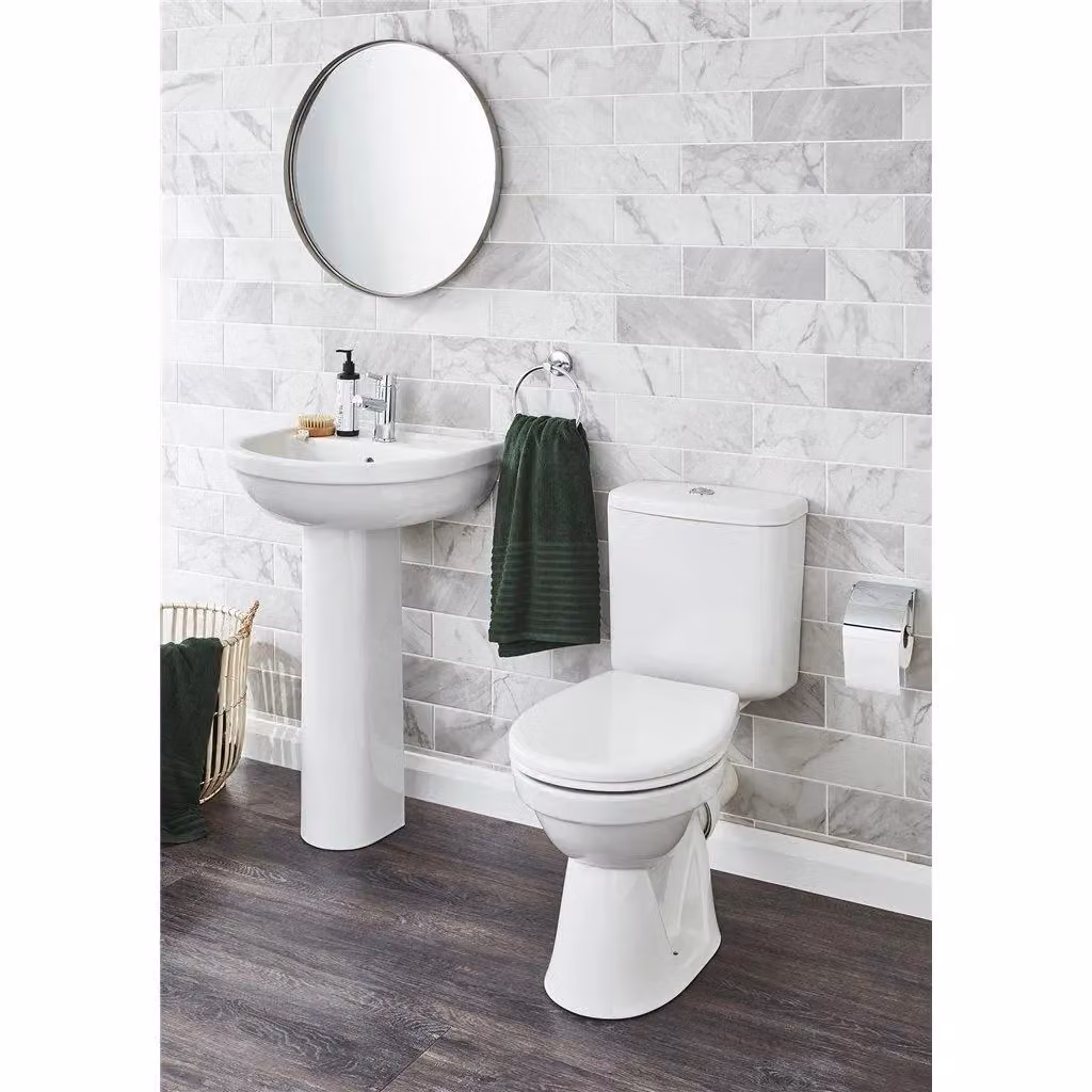 Clifton Premium Open Back Rimless Pan Toilet Set with Soft Close in White – 2