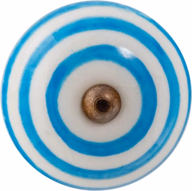 Nicola Spring Round Ceramic Cabinet Knob in Blue