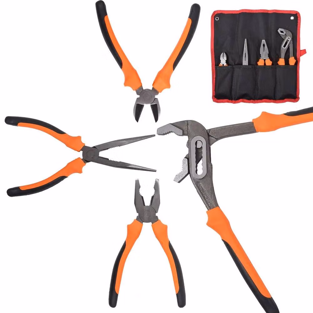SPETLEK 4-Piece Plier Set in Orange – 4