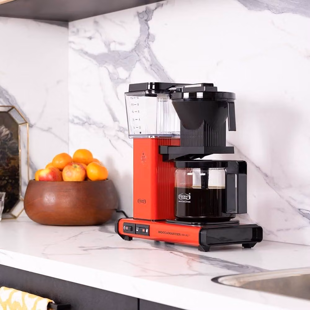 Moccamaster KBG Select Filter Coffee Machine with Glass Jug, Red, 1.25 l – 6