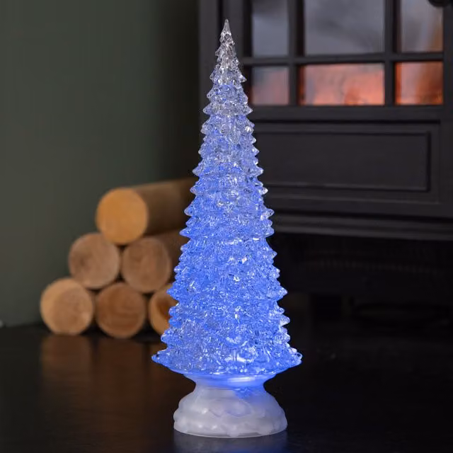 Samuel Alexander 30cm Dual Powered Light Up Christmas Tree Water Spinner with Colour Changing LEDs – 1