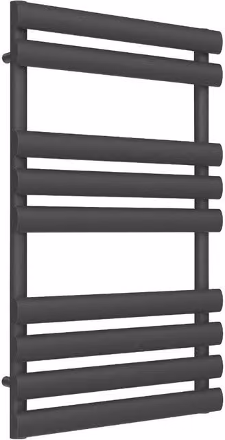 Bathroom Kingdom Arbori Anthracite Designer Flat Panel Heated Towel Rail, Grey, W: 50 cm, H: 82 cm