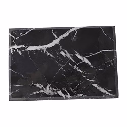Premier Housewares Black and Gold Marble Rectangular Chopping Board W: 45 cm, D: 36 cm, H: 2 cm – 1