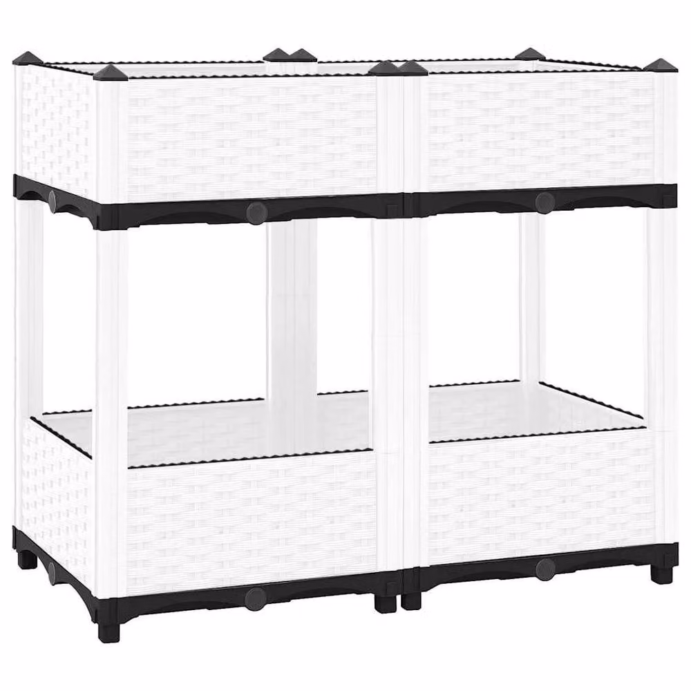 Berkfield Home White Polypropylene Raised Bed W/D/H: 80 x 40 x 71 cm – 2
