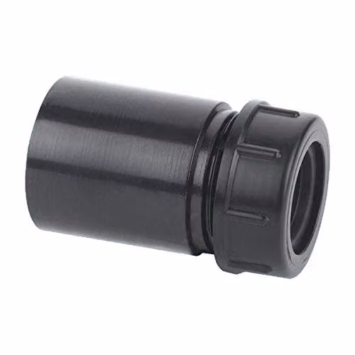 McAlpine 1 inch to 19/23mm Black ABS Plastic Reducer