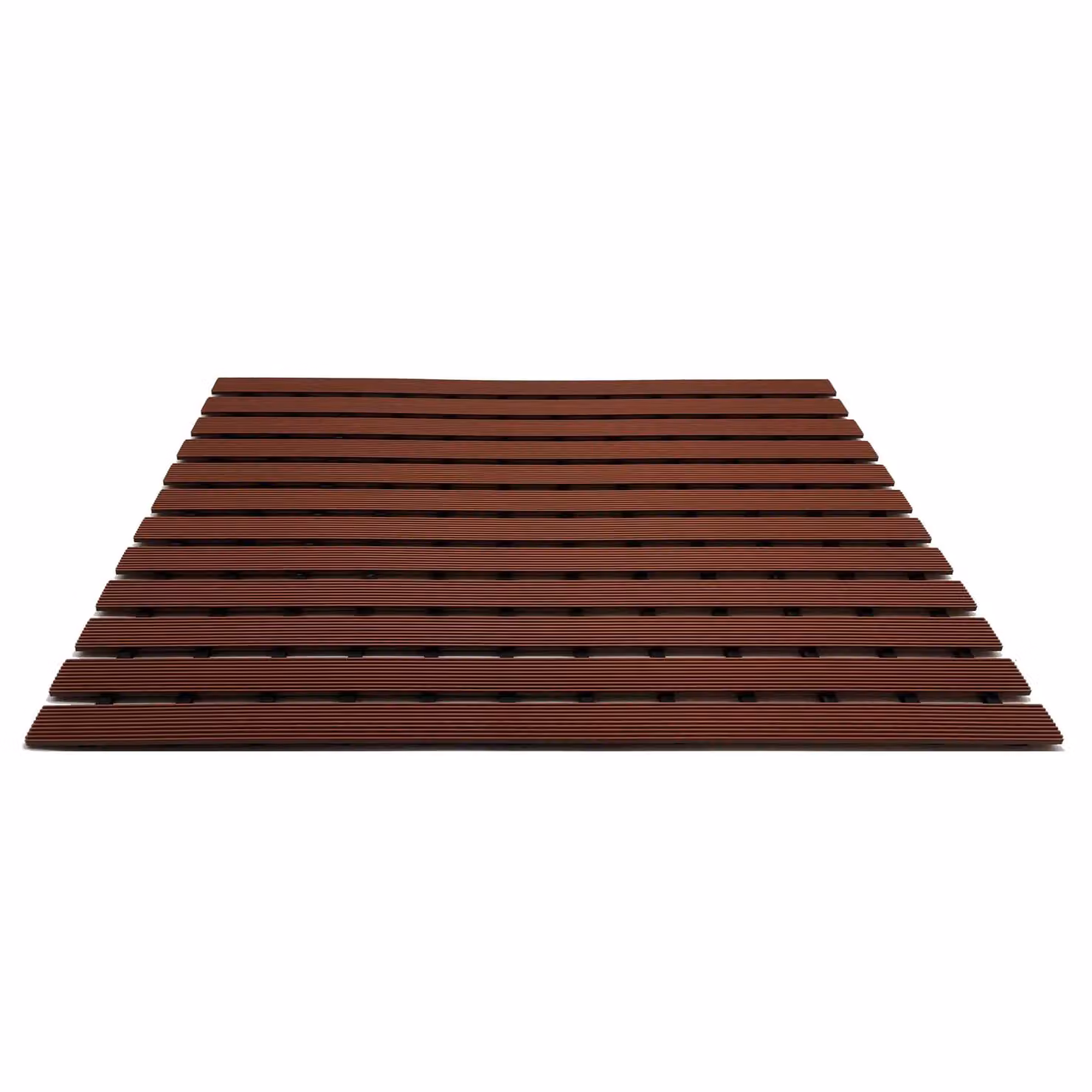 Nicoman Anti-Slip PVC Duckboard Shower Mat in Brown, W: 61 cm, D: 43 cm – 3