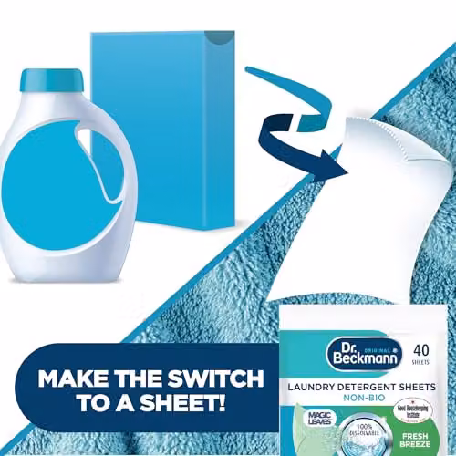 Dr Beckmann Non-Bio Laundry Detergent Sheets, Fresh Breeze, 40 Sheets – 3