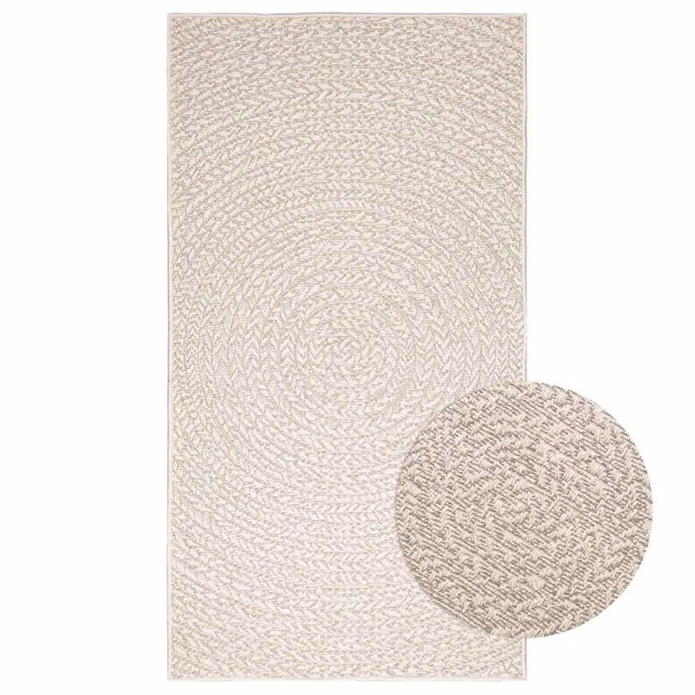 Berkfield Home ZIZUR Rug in Beige, Jute Look Polypropylene Indoor and Outdoor Area Rug, W: 80 cm, L: 150 cm – 2