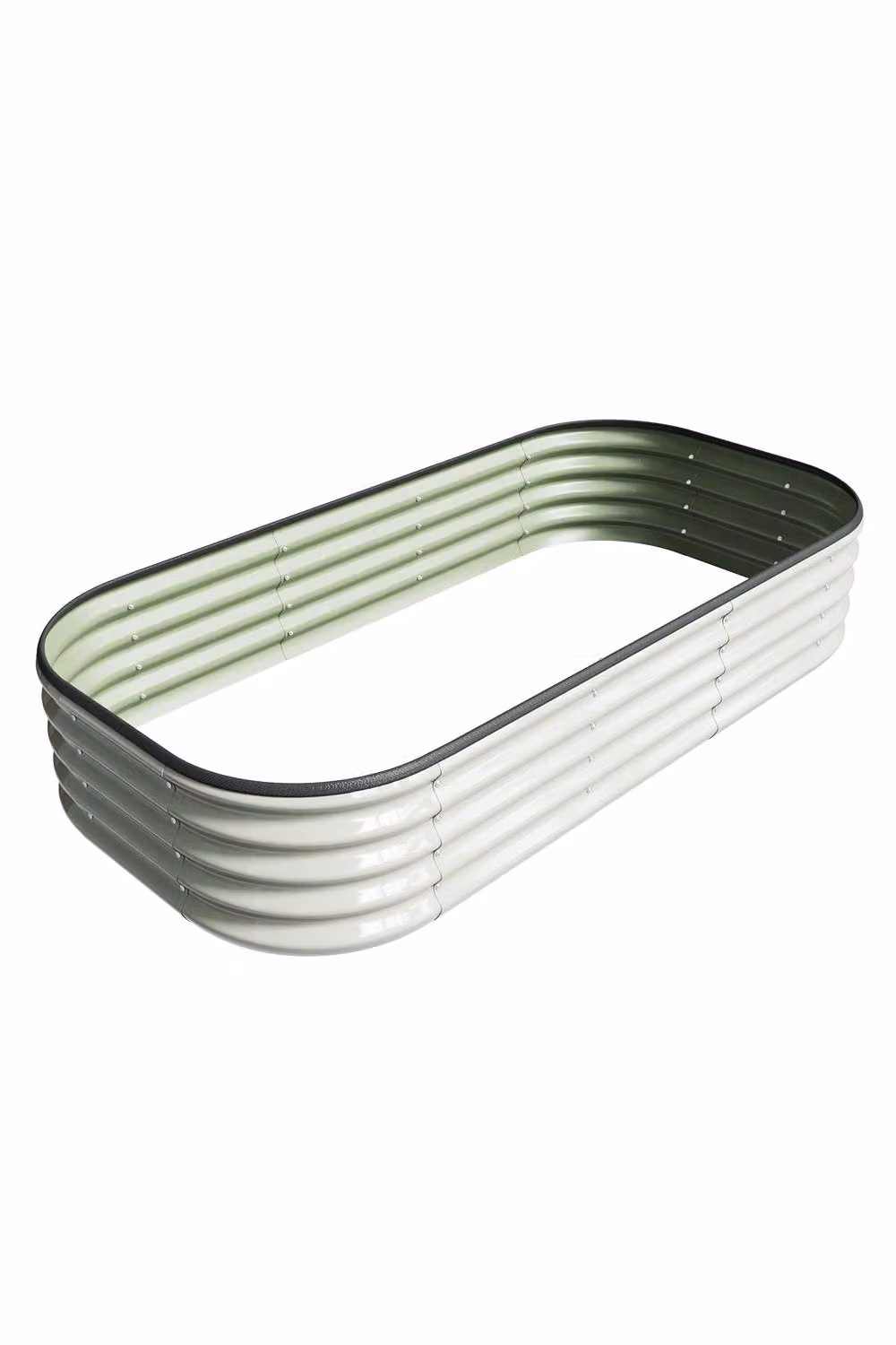 Garden Sanctuary Galvanised Steel Raised Garden Bed in White, W/D/H: 80 x 80 x 30 cm – 3