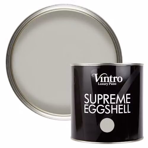 Vintro Eggshell Paint for Walls, Wood and Trim in Light Grey Tower Bridge, 2.5 Litres