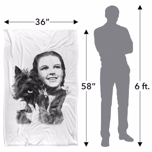 Warner Bros. The Wizard Of Oz Dorothy and Toto Super Soft Fleece Throw Blanket, Multicolour, W: 91.44 cm, D: 147 cm – 3