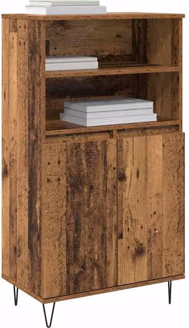 Berkfield Home Brown Highboard with Internal Shelves and Hinged Doors, W/D/H: 110 x 60 x 36 cm