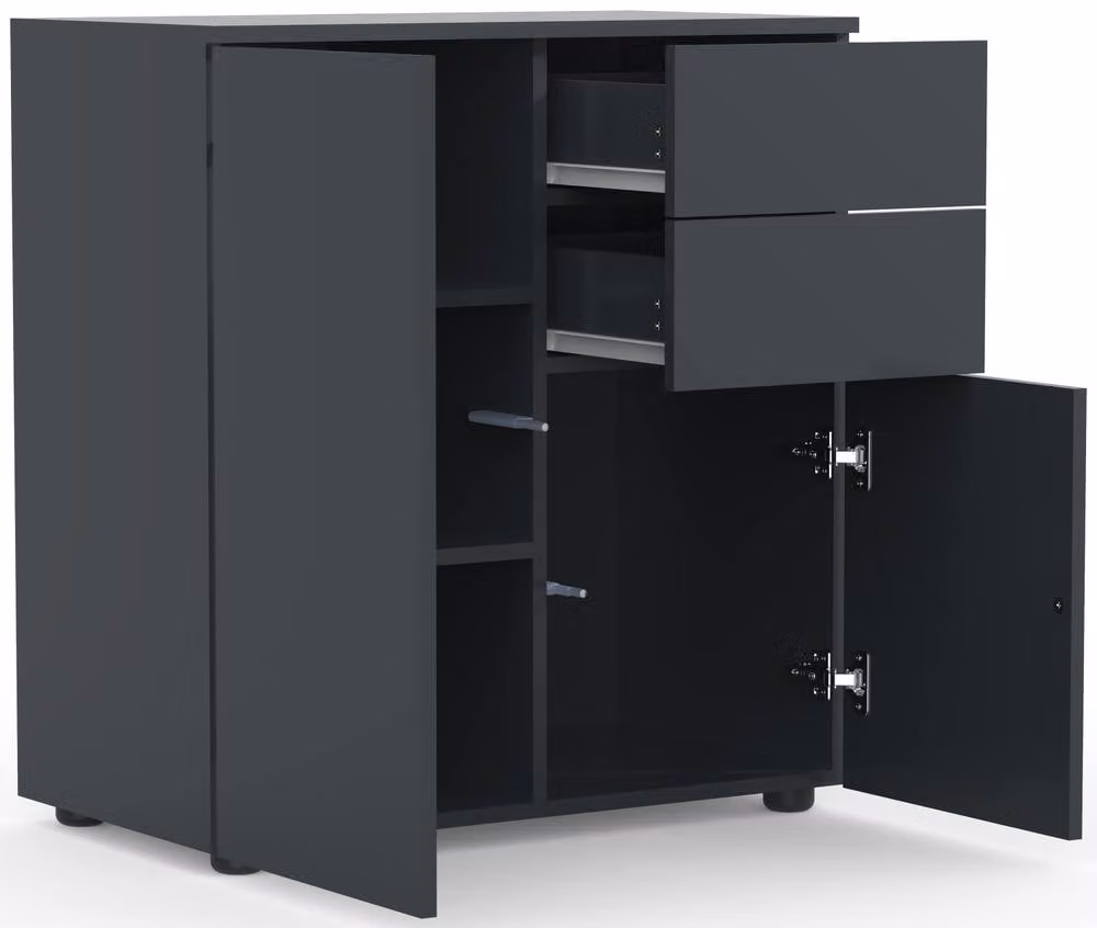 VCM Dalosa 4 Drawer Chest of Drawers Sideboard in Matt Dark Grey – 2