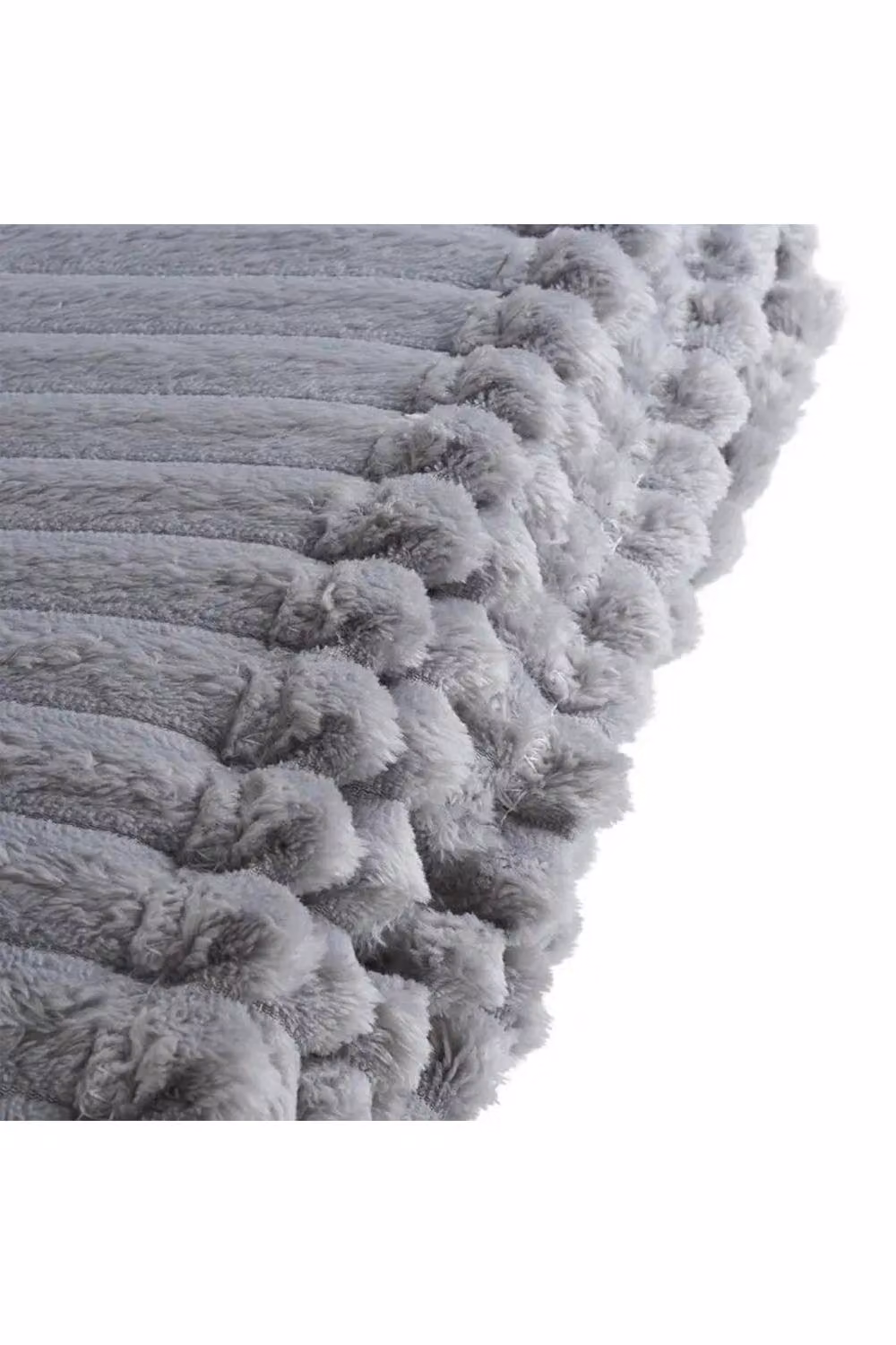 Dyzi Luxurious Double-Sided Faux Fur Winter Throw Blanket in Grey, W/D/H: 180 x 200 cm – 2