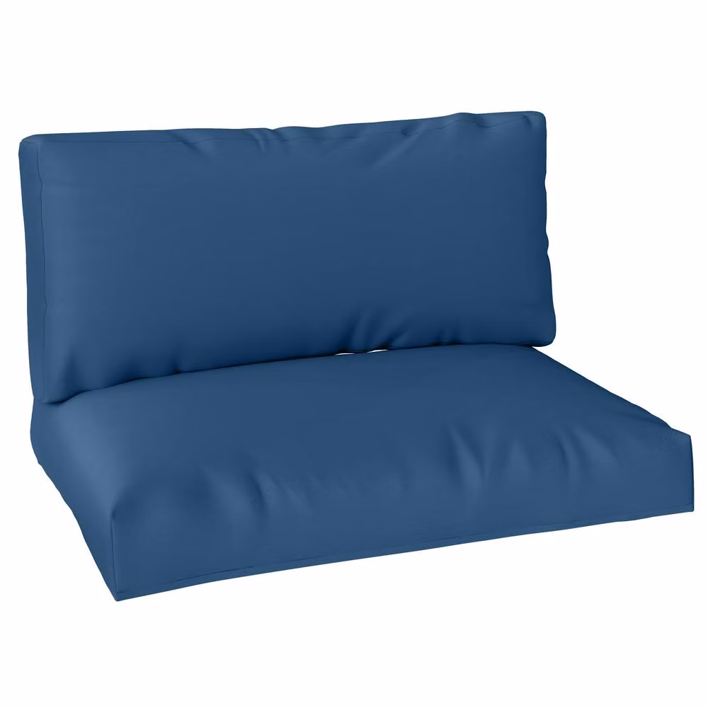 OUTSUNNY 2 Seat Pallet Cushions in Blue, W/D/H: 120 x 120 x 20 cm – 2