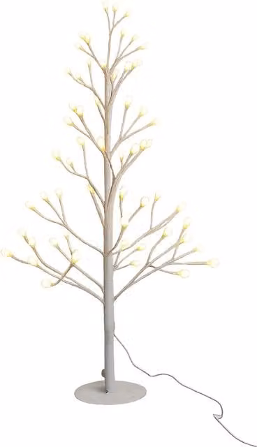 Pegdev Pre Lit LED Tree with 96 White Lights and 8 Functions for Indoor and Outdoor Use, Height: 90 cm – 1