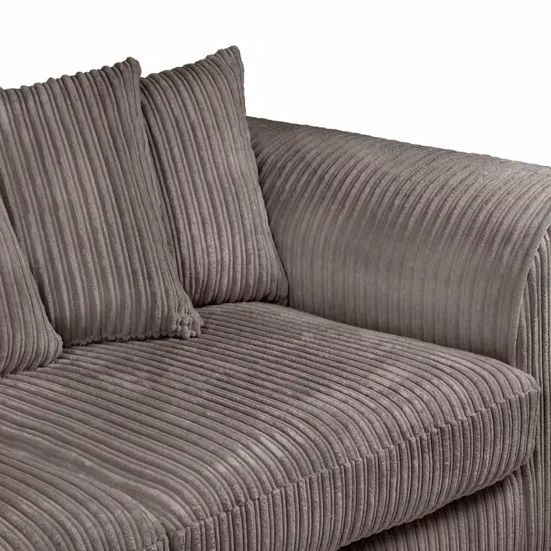 Snugg Furniture UK Limited Milo Jumbo Cord 2 Seater Sofa in Grey – 3