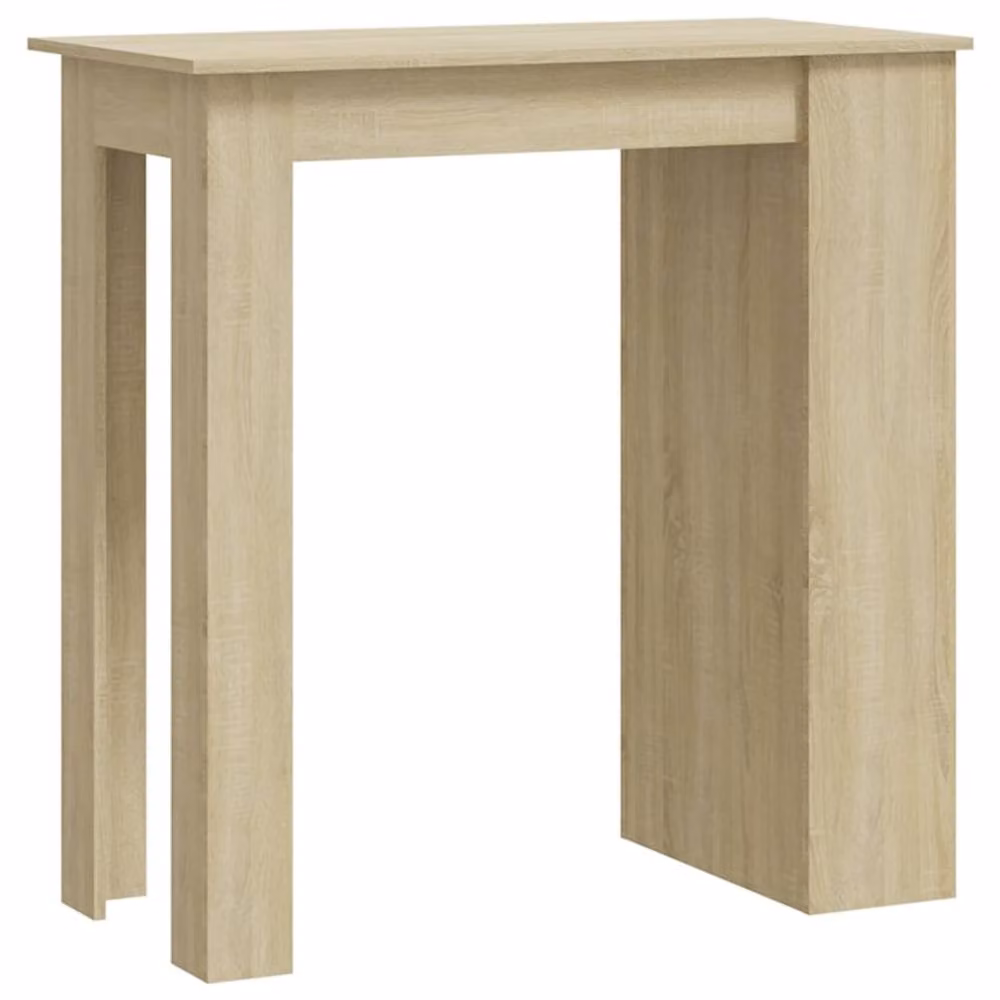 Berkfield Home Bar Table with Storage Rack in Sonoma Oak and Beige, W/D/H: 102 x 50 x 103.5 cm – 2