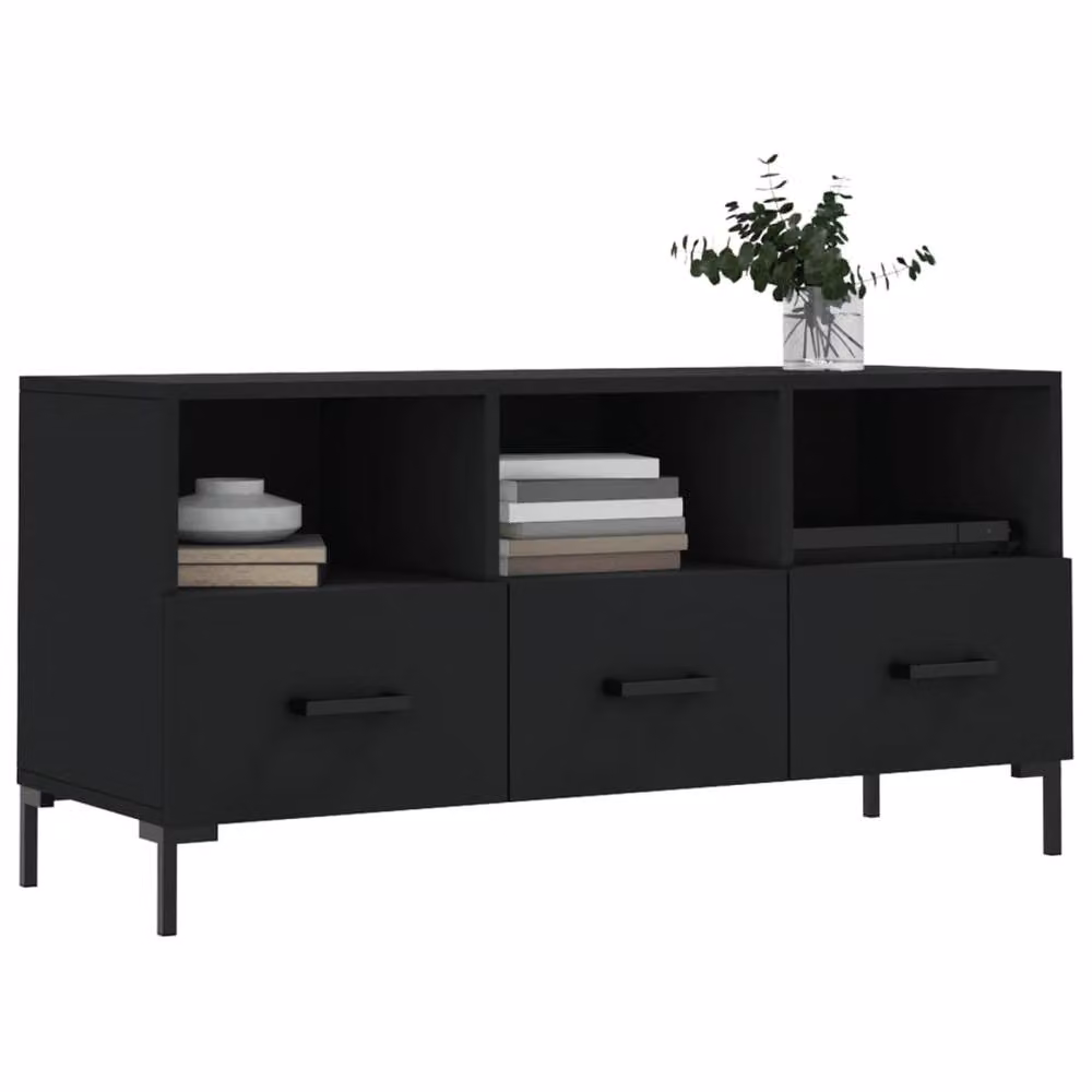 Berkfield Home Industrial TV Cabinet in Black, W/D/H: 102 x 36 x 50 cm – 3