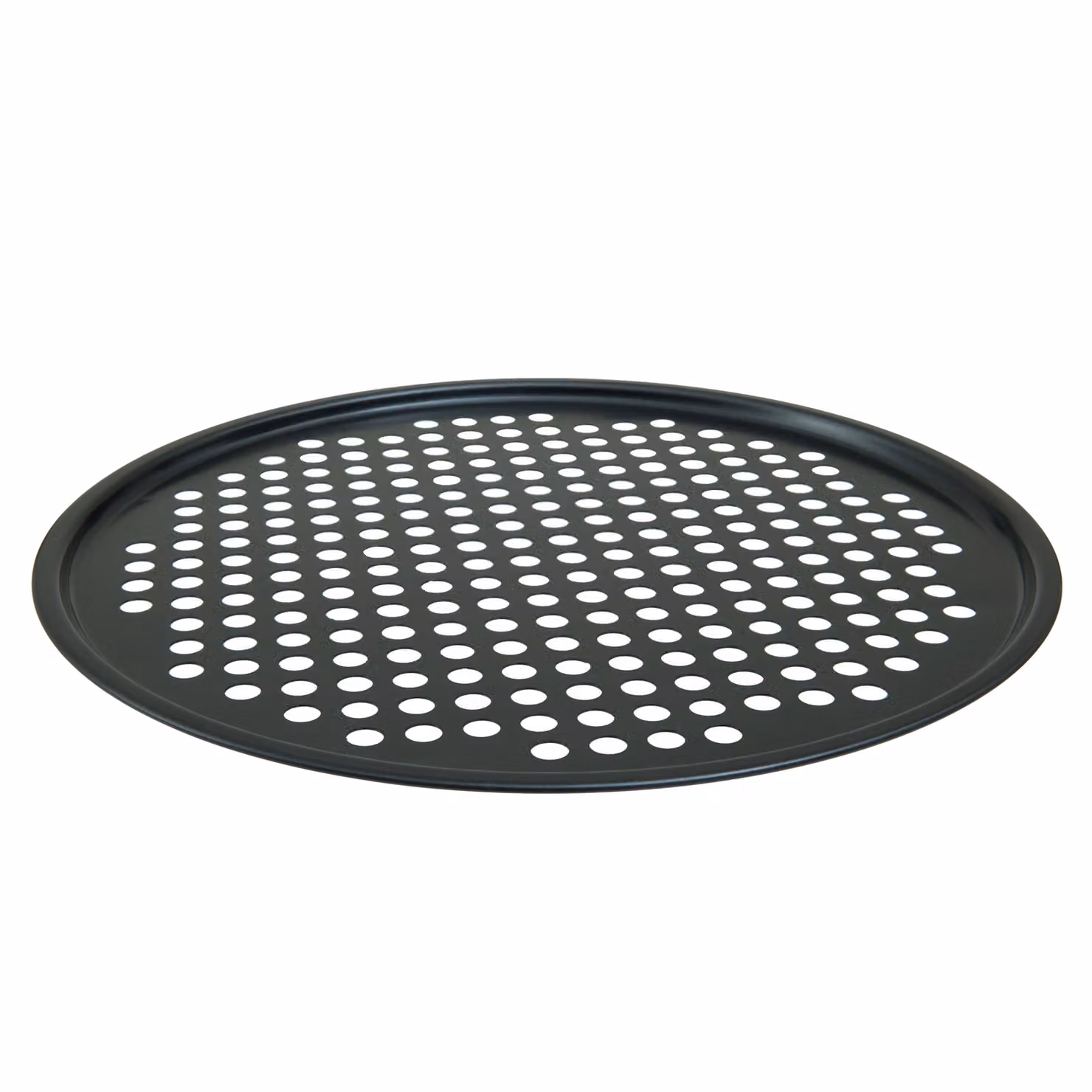 Orsina Large Non-Stick Carbon Steel Pizza Tray with Air Vents, Black, Diameter: 32 cm – 5