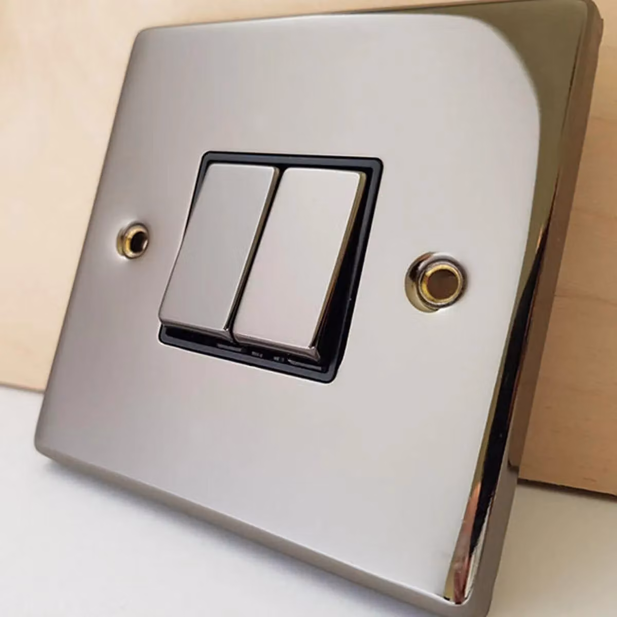 SE Home Black 2 Gang 2 Way Ingot Flush Light Switch – 2