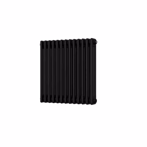 UK Radiators Alpha Black 3 Column Traditional Cast-Iron Style Steel Radiator, H: 60 cm, W: 59.9 cm – 2