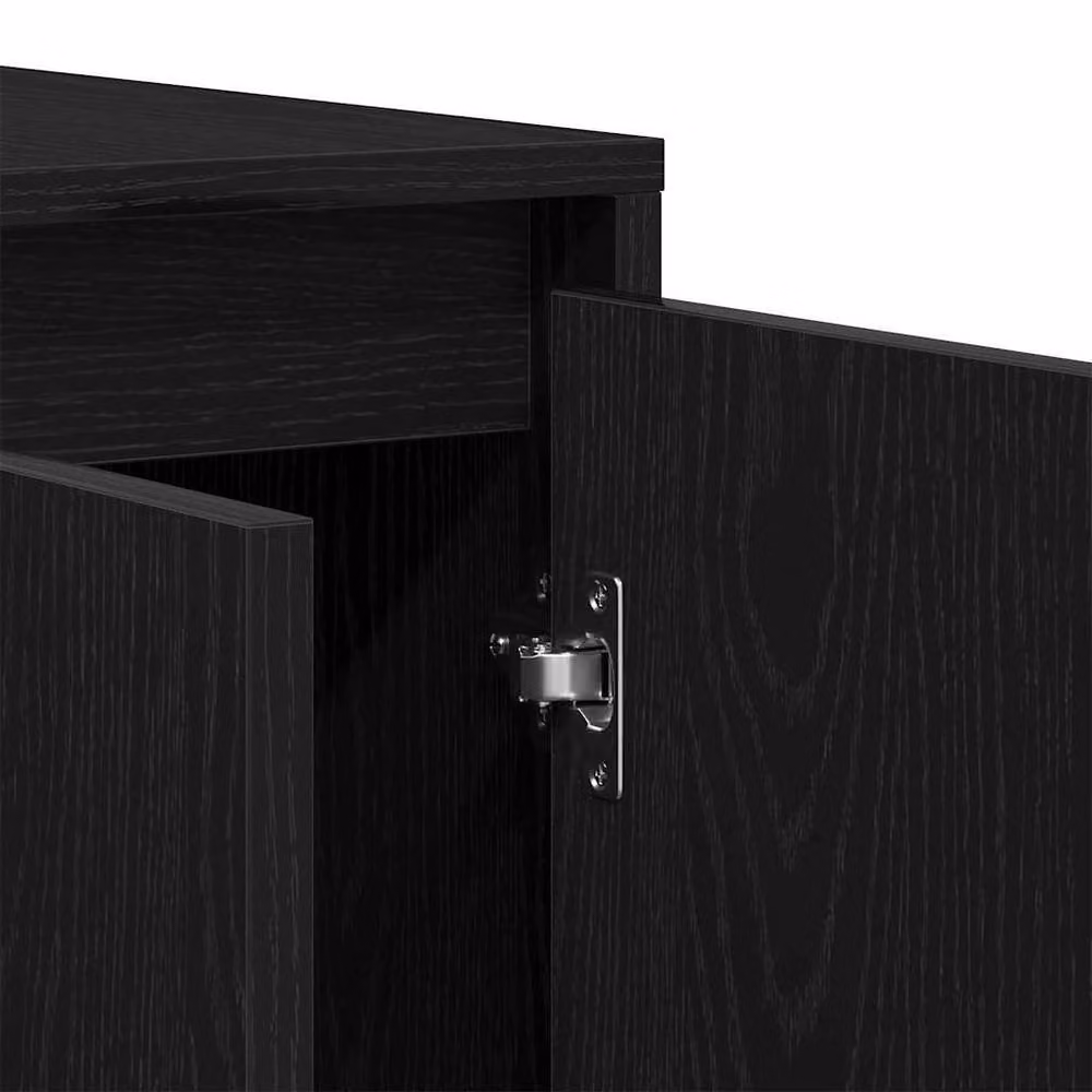 Berkfield Home Black Oak Wood Sideboard, W/D/H: 120 x 41 x 75 cm – 6