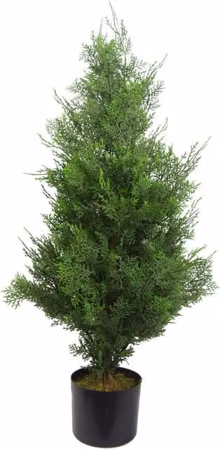 Realistic Artificial Green Cypress Topiary Tree, Height: 45 cm