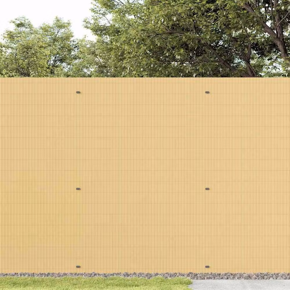 Berkfield Double-Sided Yellow PVC Garden Fence Mat, H: 180 cm x W: 500 cm – 2