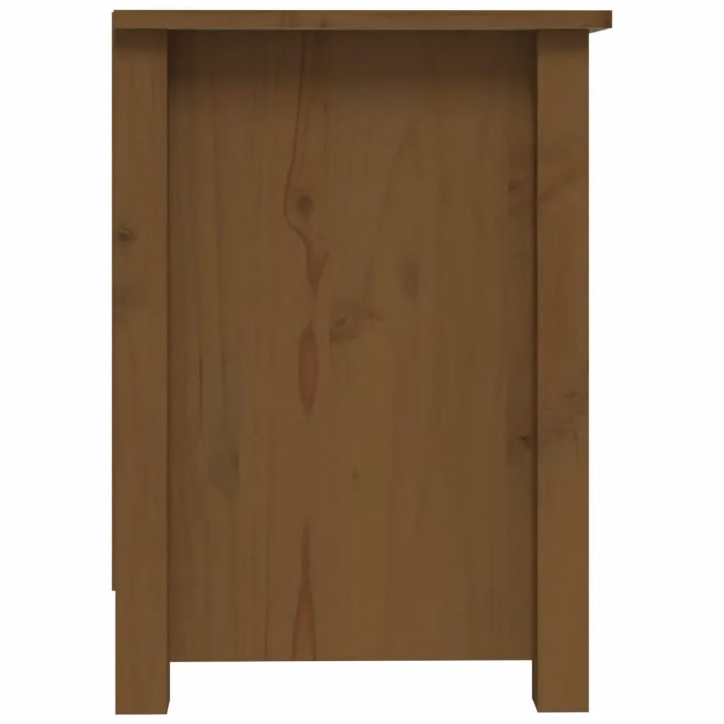 Berkfield Home Rustic Solid Wood Pine TV Cabinet in Honey Brown, W: 103 cm, D: 36.5 cm, H: 52 cm – 3