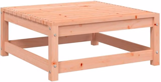 Berkfield Home Garden Footstool in Natural Douglas Solid Wood, W/D/H: 70 x 70 x 30 cm – 1