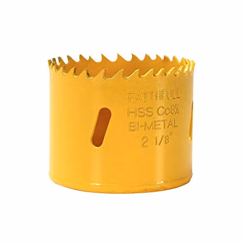 Faithfull Yellow HSS Cobalt Varipitch Hole Saw, 56mm
