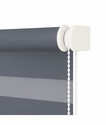 New Edge Blinds Grey Zebra Day and Night Roller Blind, W: 175 cm, H: 165 cm – 3