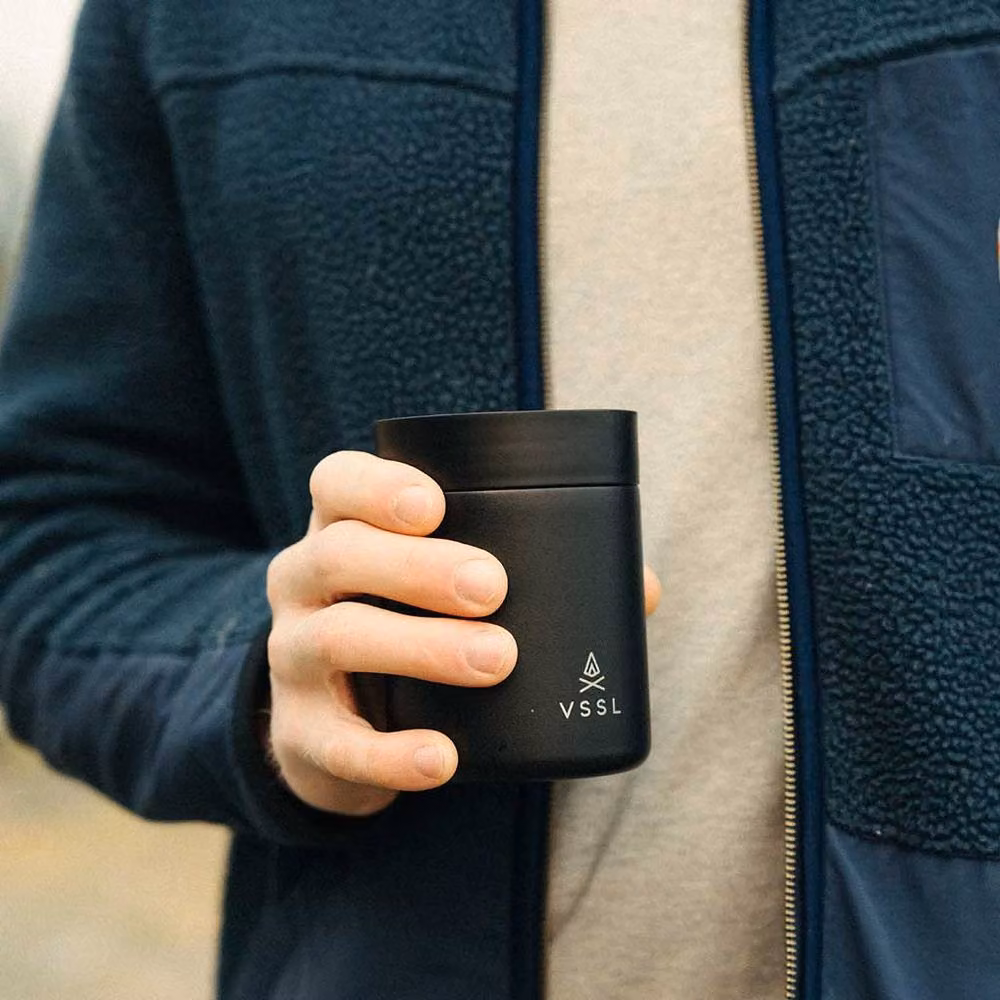 VSSL Nest Double Wall Insulated Stainless Steel Mug, Black, 300ml – 2