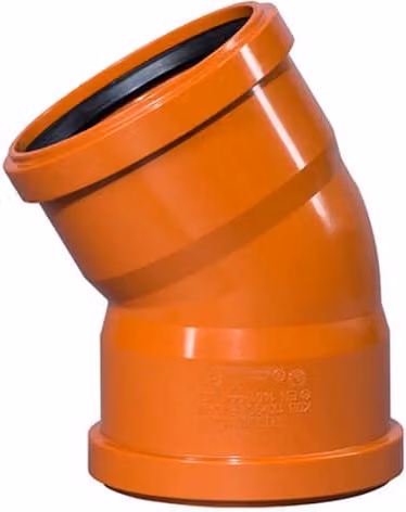 PBSL Group Orange 45 Degree Drainage Bend Double Socket 110mm