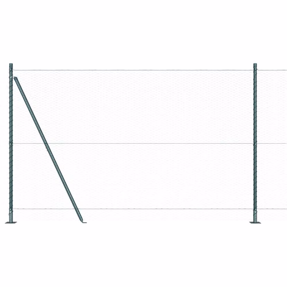 Berkfield Home Green Galvanised Steel Hexagon Fence, H: 150 cm x W: 50 m – 4