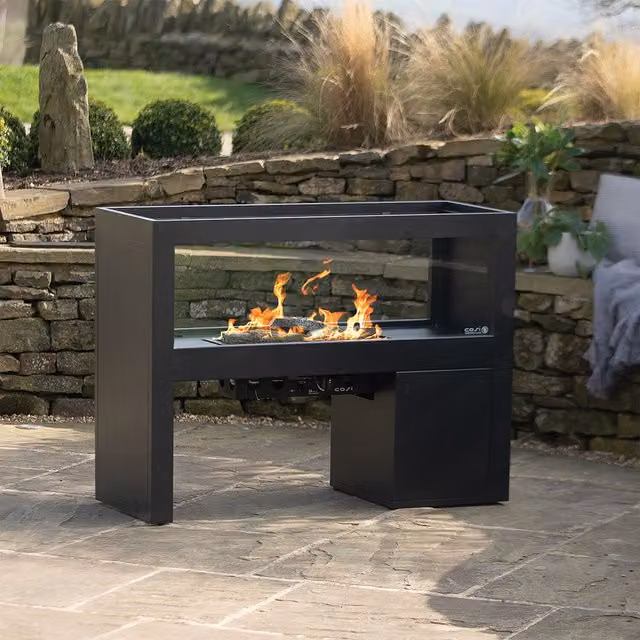 Cosivista Black Metal Fire Pit Table