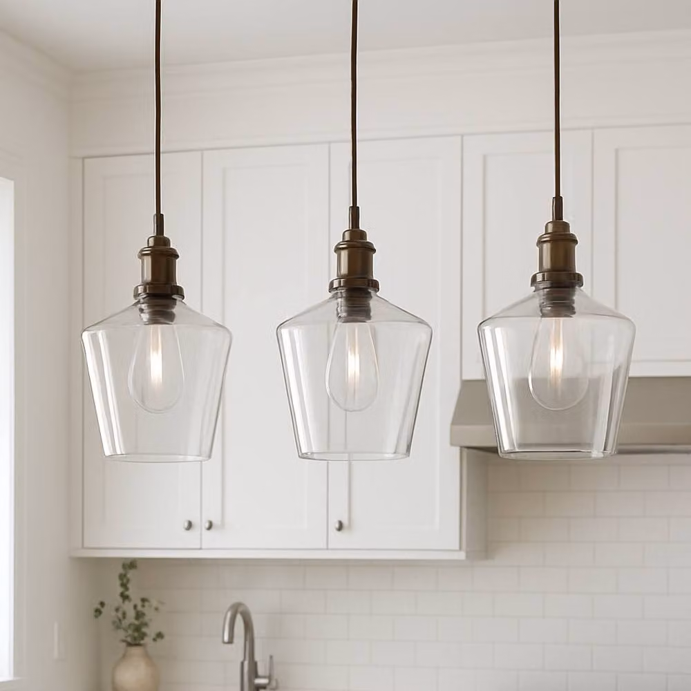 CGC Lighting Ella Modern Cylinder Glass Lampshade in Transparent and Grey – 2