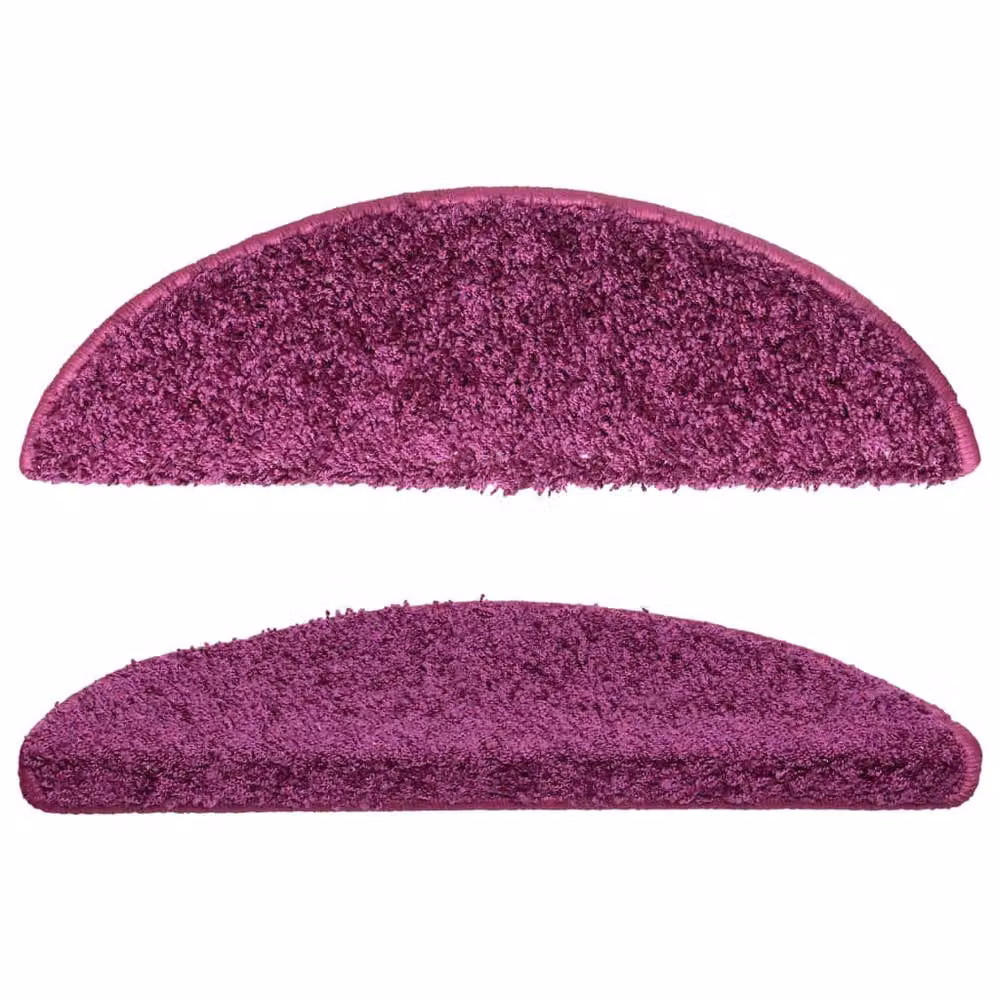 Berkfield Home Self-Adhesive Carpet Stair Treads, 15 Pieces, Purple, W/D/H: 56 x 17 x 3 cm – 3