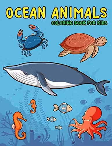 Majosta Ocean Animals Colouring Book for Children