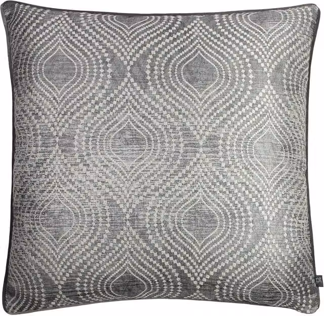 Prestigious Textiles Graphic Animal Print Square Cushion in Grey and Brown, W/D/H: 55 x 55 x 55 cm