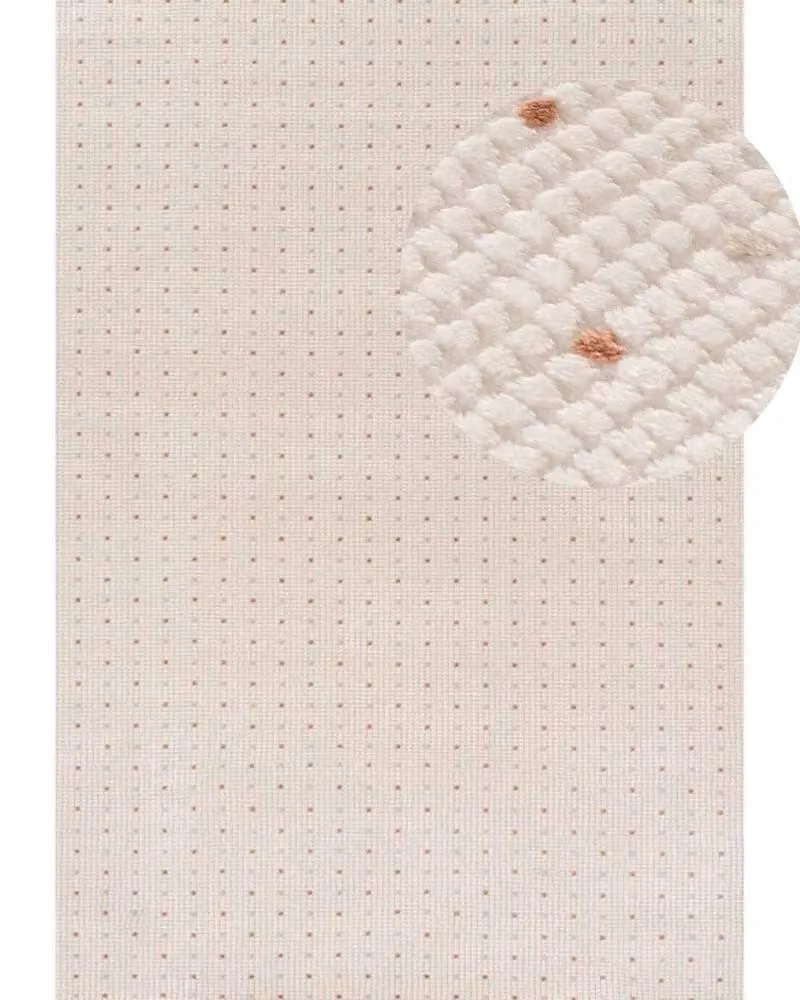 THE RUGS Carmel Modern Dotted Design Soft Pile Area Rug or Runner in Terracotta, W/D/H: 80 x 300 cm – 2