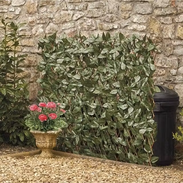 Garden Gear Artificial Ivy Hedge Trellis Expandable Privacy Screening Panel, Green, 2 Pack
