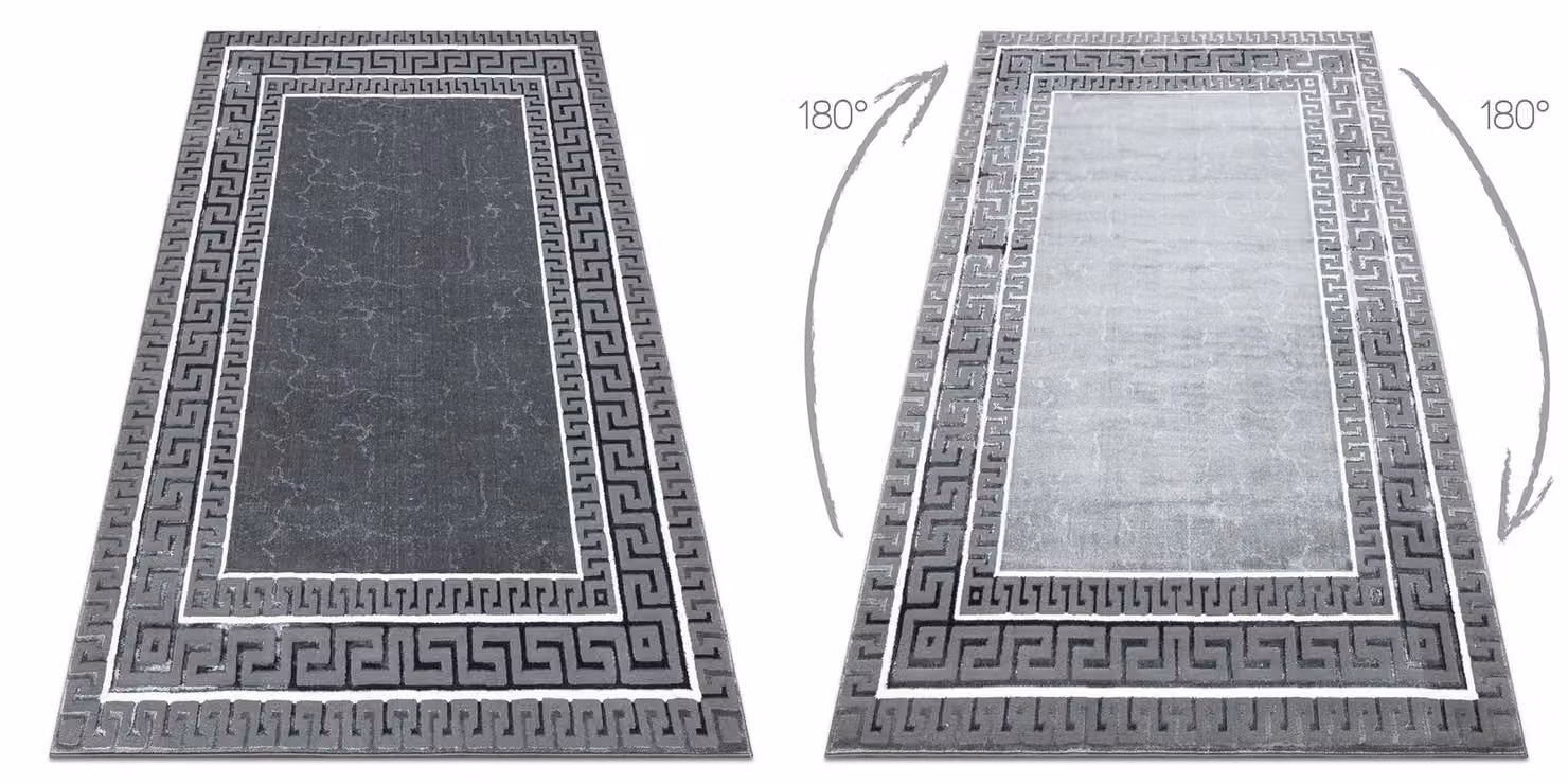 RugsX Allure Grey Geometric Modern Rectangular Rug, W: 200 cm, D: 290 cm – 2