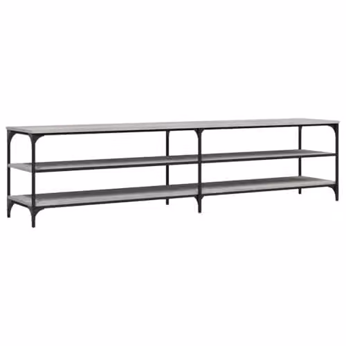 vidaXL Industrial Style TV Cabinet in Brown, Wood and Metal, W: 200 cm, D: 50 cm, H: 50 cm