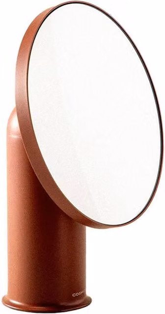 Cosmic Geyser Collection Magnifying 5x Countertop Vanity Mirror, Brown, W/D/H: 24.0 x 24.0 x 18.0 cm
