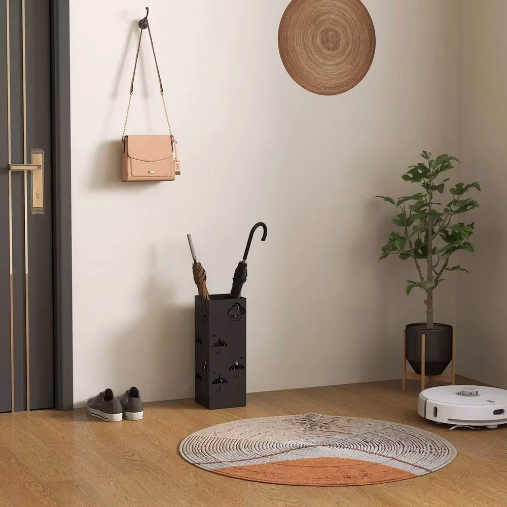 KORVIXA Metal Umbrella Stand with Removable Drip Tray in Black – 4