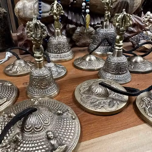 KDMD Small Tibetan Tingsha Bell in Gold, W/H: 5 x 11 cm – 2