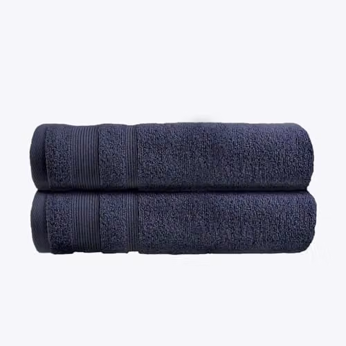 Allure Bath Fashions Blue Cotton Towel Set, Pack of 2, W: 70 cm, L: 120 cm – 1