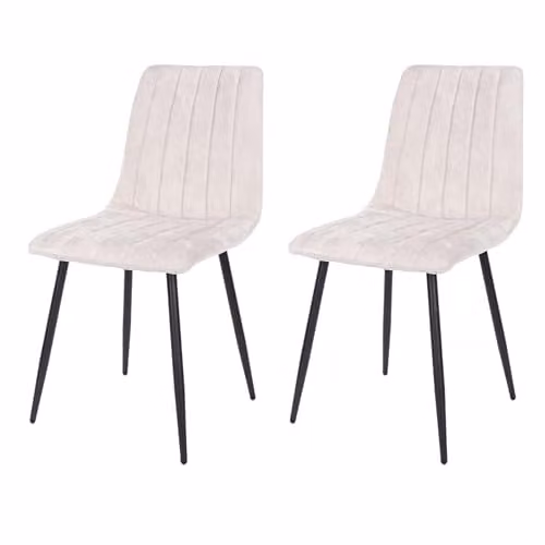 Core Products Aspen Set of 2 Natural Cord Fabric Dining Chairs – 1